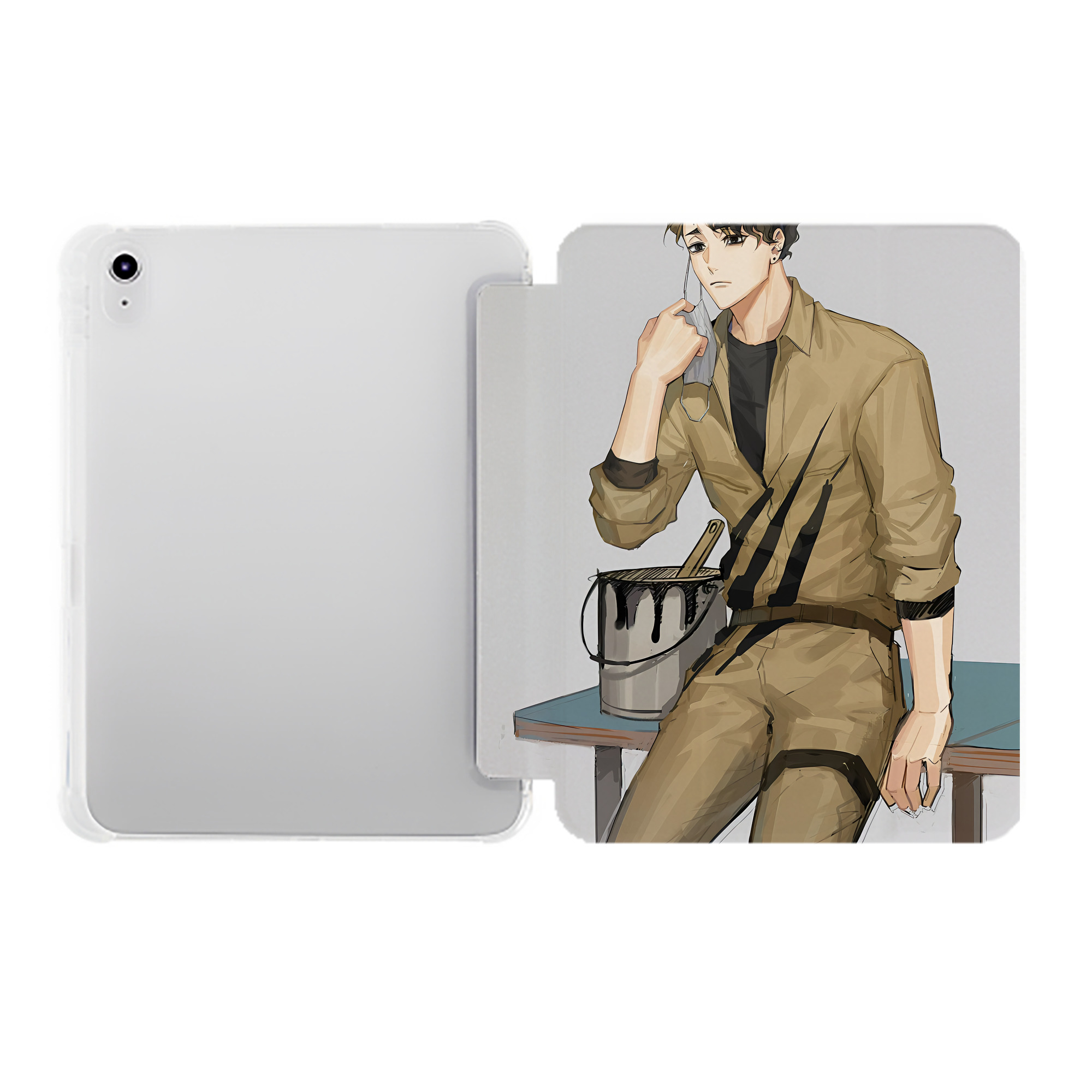 （画像用） ハイキュー!! Haikyu!! IPad ケース ペン収納付き 三つ折りスタンド PUレザー×シリコン 対応機種9.5/10.5/10.9インチ